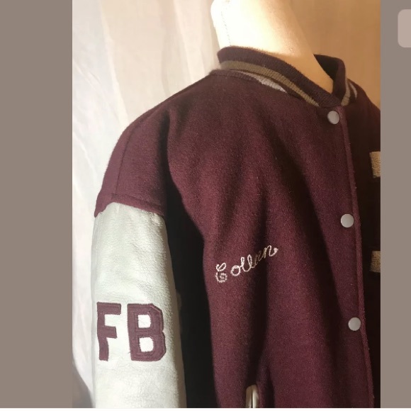 Vintage LA Rams Varsity Letterman Red Jacket 44 L - Picture 4 of 8